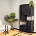 Vakkenkast Denver Black | Mangohout en staal | 90 cm-Vakkenkasten-Starfurn