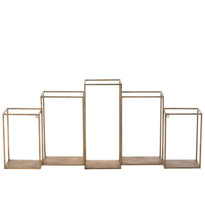 Vakkenkast Goud Ijzer 20x93 cm-Vakkenkasten-J-Line