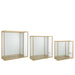 Vakkenkast Goud Mirror Vierkant 18x60 cm-Opbergkasten-J-Line
