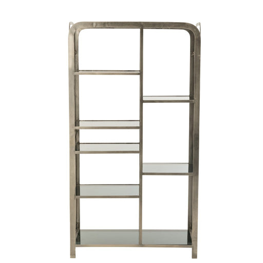 Vakkenkast Grijs ijzer Antiek 36x91 cm-Vakkenkasten-J-Line