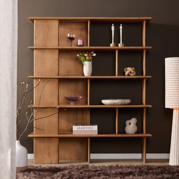 Vakkenkast Lina Naturel Mangohout 150x40 cm-Opbergkasten-Starfurn