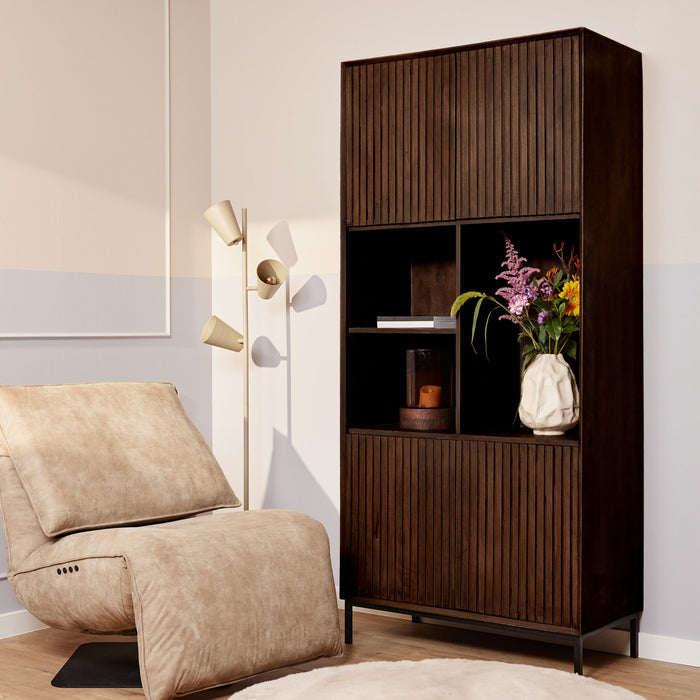 Vakkenkast Madison Bruin - 90 cm-Opbergkasten-Starfurn