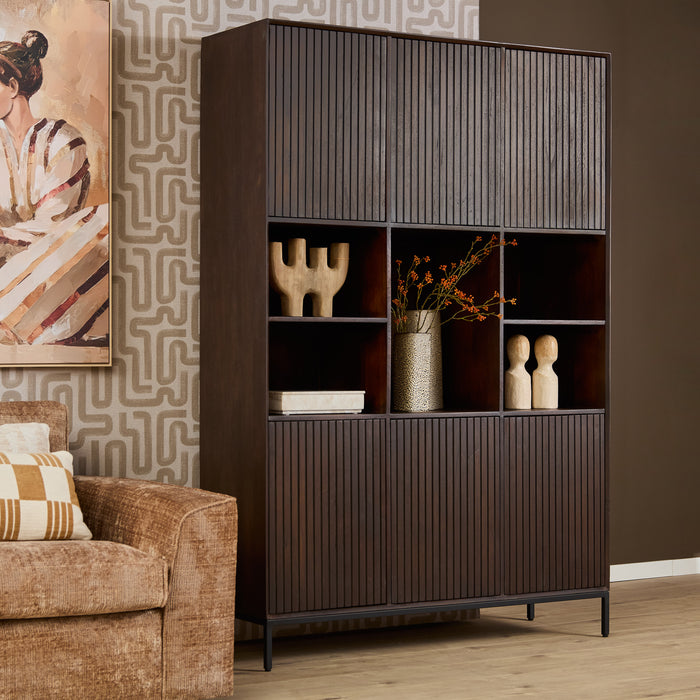 Vakkenkast Madison XL Bruin - 135 cm-Opbergkasten-Starfurn
