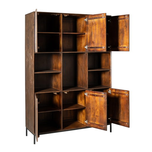Vakkenkast Madison XL Bruin - 135 cm-Opbergkasten-Starfurn