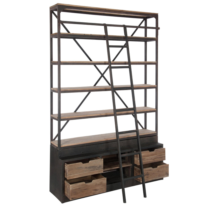 Vakkenkast Naturel Ijzer 45x160 cm-Vakkenkasten-J-Line