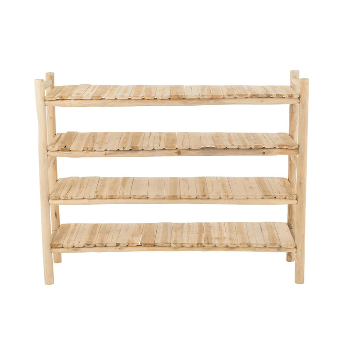 Vakkenkast Naturel Teakhout 40x140 cm-Opbergkasten-J-Line
