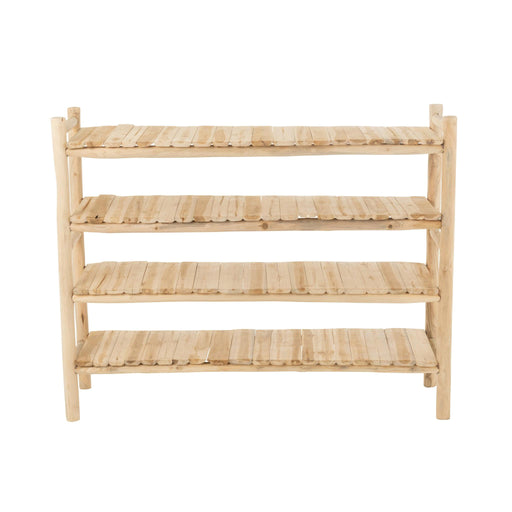 Vakkenkast Naturel Teakhout 40x140 cm-Opbergkasten-J-Line