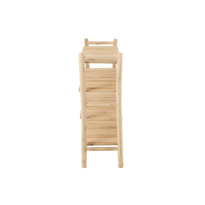 Vakkenkast Naturel Teakhout 40x140 cm-Vakkenkasten-J-Line