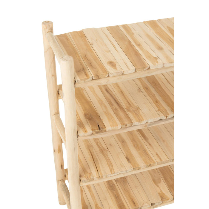Vakkenkast Naturel Teakhout 40x140 cm-Vakkenkasten-J-Line
