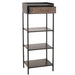 Vakkenkast Rack 1 Lade + 3 Shelves Metaal Zwart-Vakkenkasten-J-Line