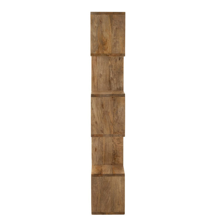 Vakkenkast Vertical Slats Mango Hout Natuurlijk-Vakkenkasten-J-Line