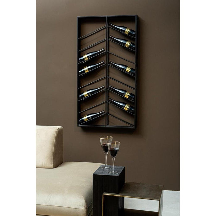 Vakkenkast Vinno Zwart IJzer Winerack Symmetrical Lagen Rect-Vakkenkasten-PTMD