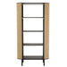 Vakkenkast Zwart Bayur hout 40x100 cm-Opbergkasten-J-Line