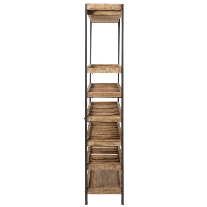 Vakkenkast Zwart Ijzer 38x114 cm-Opbergkasten-J-Line