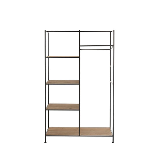Vakkenkast Zwart Ijzer 52x111 cm-Vakkenkasten-J-Line