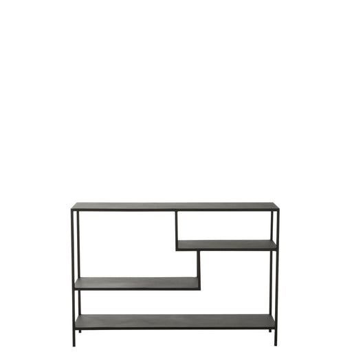 Vakkenkast Zwart Metaal 30x120 cm-Opbergkasten-J-Line