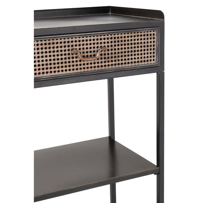 Vakkenkast Zwart Metaal 38x54 cm-Opbergkasten-J-Line