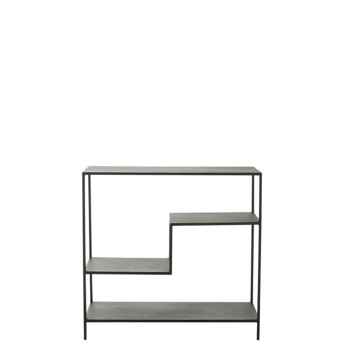 Vakkenkast Zwart Metaal 39x101 cm-Opbergkasten-J-Line