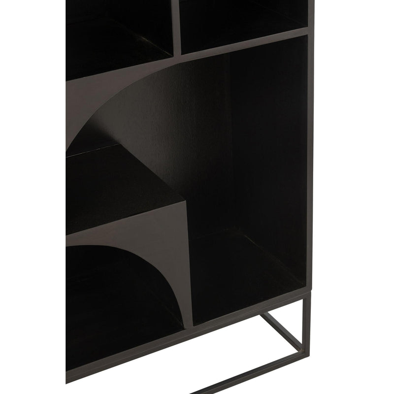 Vakkenkast Zwart ijzer 33x90 cm-Vakkenkasten-J-Line