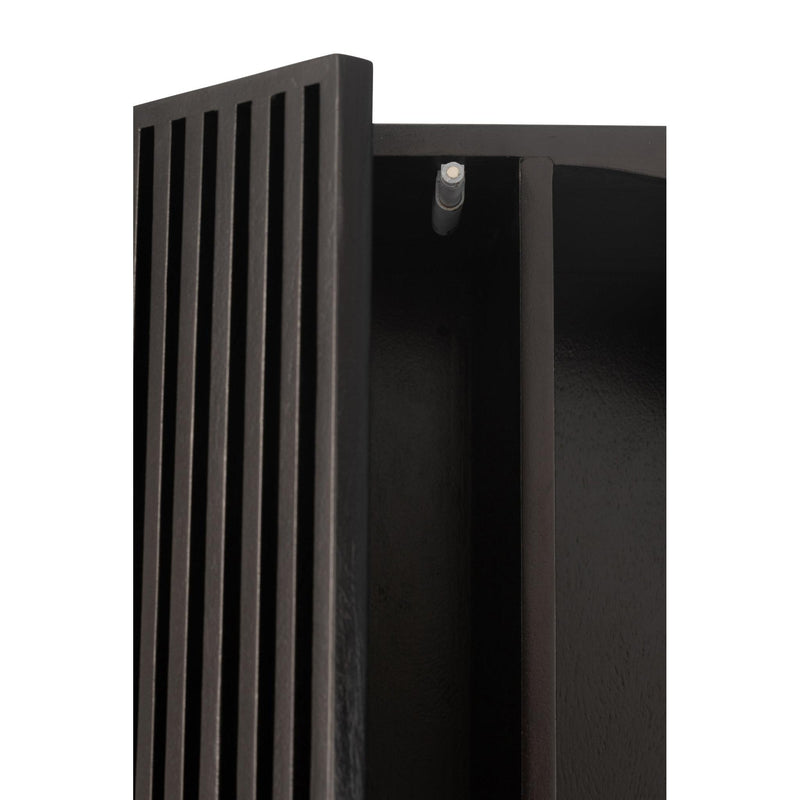 Vakkenkast Zwart ijzer 33x90 cm-Vakkenkasten-J-Line