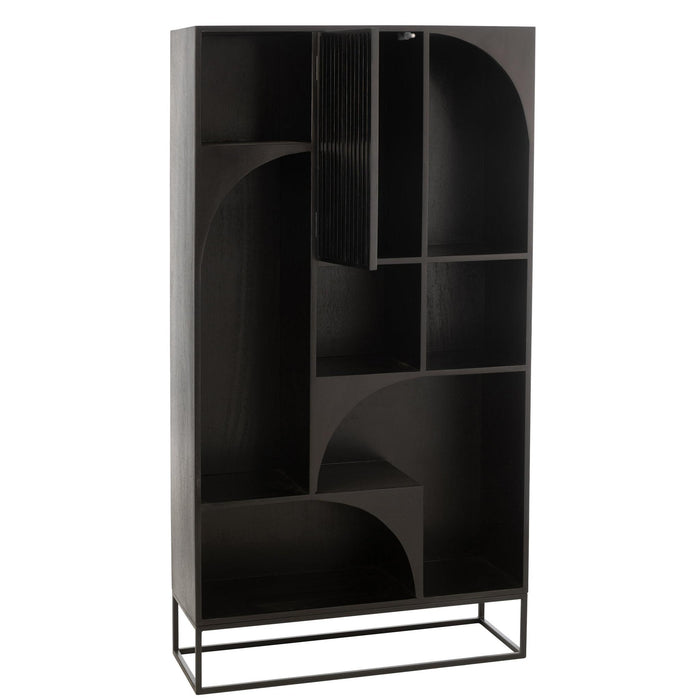 Vakkenkast Zwart ijzer 33x90 cm-Vakkenkasten-J-Line