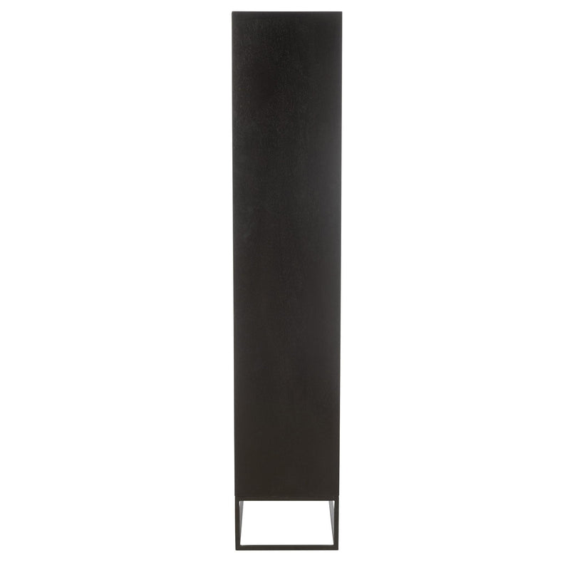 Vakkenkast Zwart ijzer 33x90 cm-Vakkenkasten-J-Line