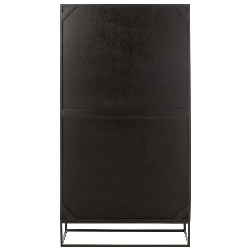 Vakkenkast Zwart ijzer 33x90 cm-Vakkenkasten-J-Line