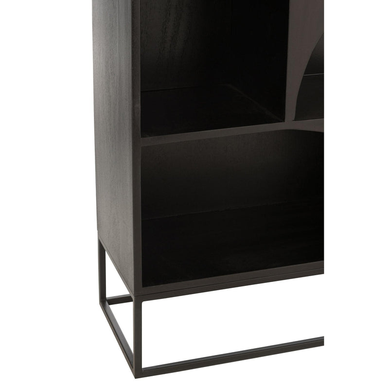 Vakkenkast Zwart ijzer 33x90 cm-Vakkenkasten-J-Line
