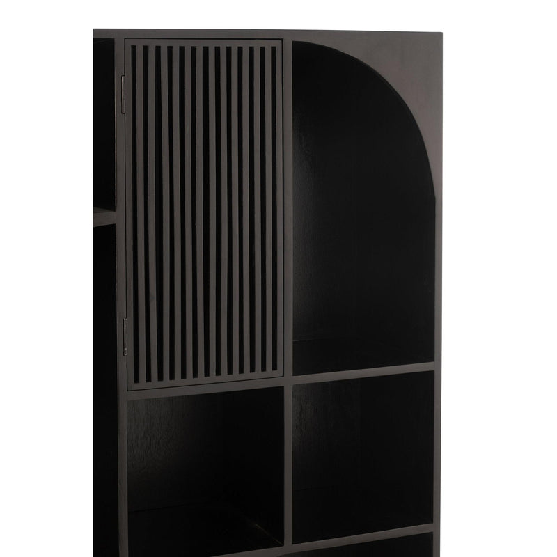 Vakkenkast Zwart ijzer 33x90 cm-Vakkenkasten-J-Line