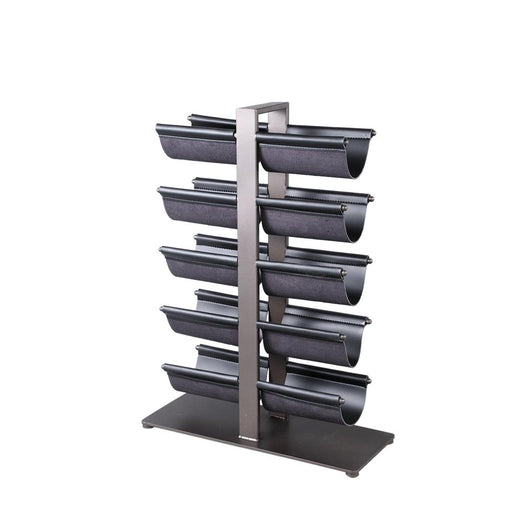 Vakkenkasten Vakkenkast Davitt Zwart Staal Winerack PU Leer Holders S-Vakkenkasten-PTMD