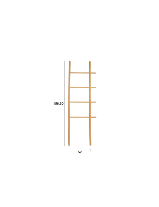Vazen Ladder Jhon Oak hout Naturel 3.6x52 cm-Vazen-Creating Home