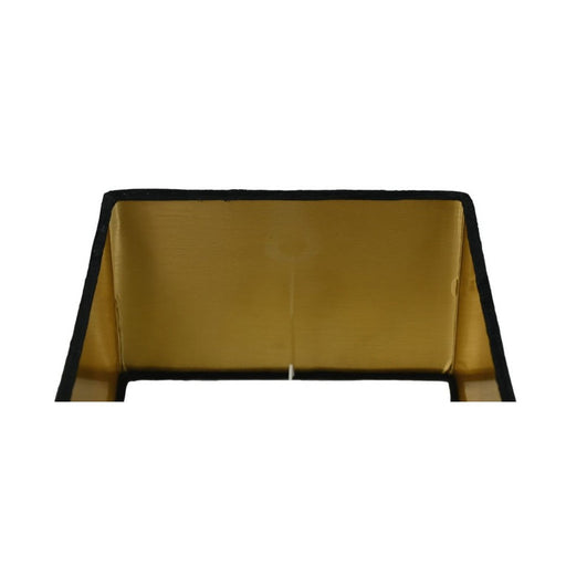 Vierkante lampenkap - 42x42x28 - Zwart/goud - Velours-Lampenkappen-HSM Collection