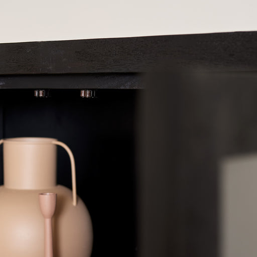 Vitrinekast Boaz Zwart 115 cm 115x45x180 cm-Vitrinekasten-Starfurn
