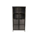 Vitrinekast Brooklyn - 90x40x180 - Grijs - Metaal/glas-Vitrinekasten-HSM Collection