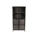 Vitrinekast Brooklyn - 90x40x180 - Grijs - Metaal/glas-Vitrinekasten-HSM Collection