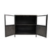 Vitrinekast Brooklyn - 90x40x90 - Grijs - Metaal/glas-Vitrinekasten-HSM Collection