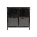 Vitrinekast Brooklyn - 90x40x90 - Grijs - Metaal/glas-Vitrinekasten-HSM Collection