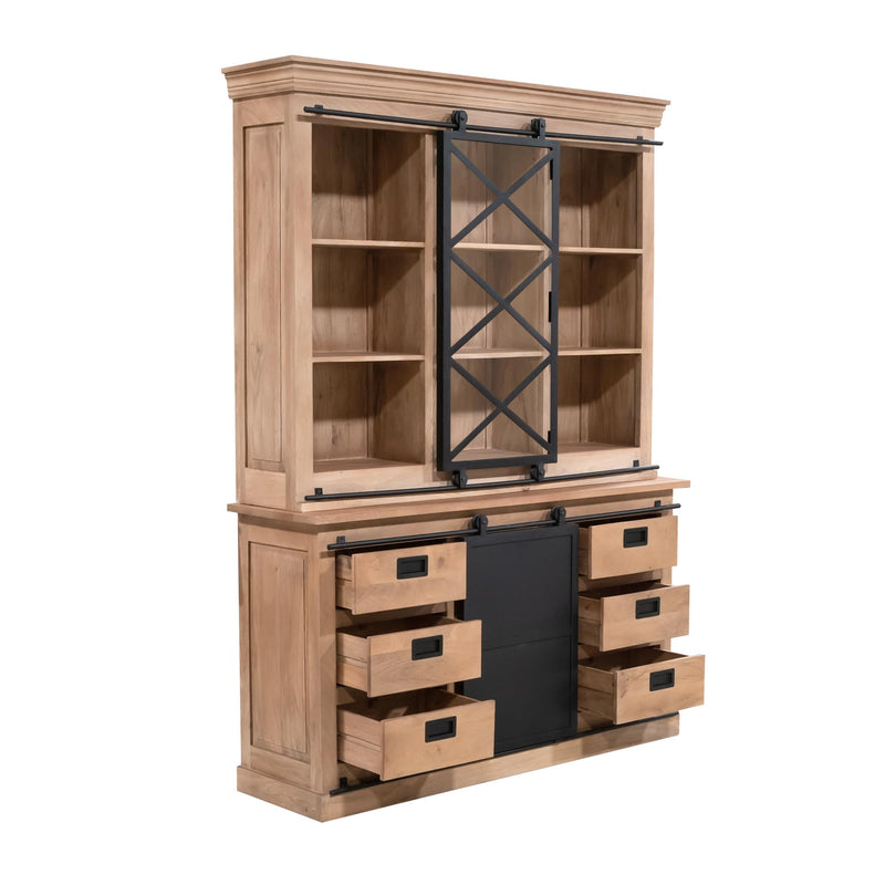 Vitrinekast Fresno 160 cm 160x45x220 cm-Vitrinekasten-Starfurn