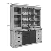 Vitrinekast Fresno XXL 200 cm 200x45x220 cm-Vitrinekasten-Starfurn