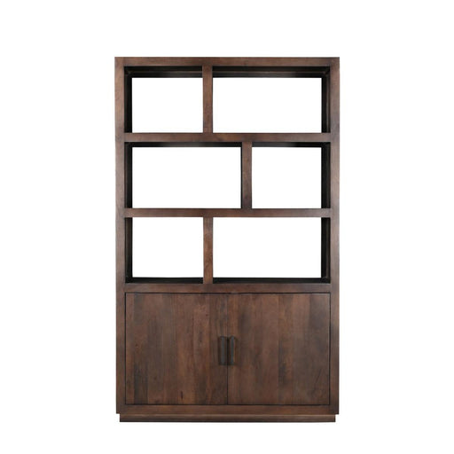 Vitrinekast Jaxx Mangohout Bruin 120x45x200 cm-Vitrinekasten-Livingfurn