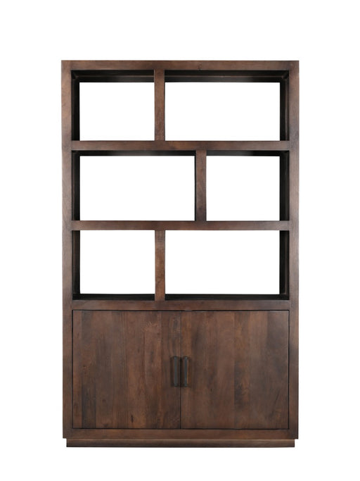 Vitrinekast Jaxx Mangohout Bruin 120x45x200 cm-Vitrinekasten-Livingfurn