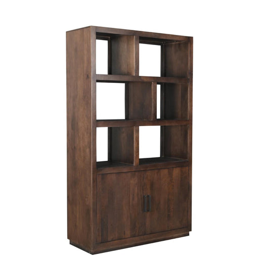 Vitrinekast Jaxx Mangohout Bruin 120x45x200 cm-Vitrinekasten-Livingfurn