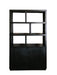 Vitrinekast Jaxx Mangohout Zwart 120x45x200 cm-Vitrinekasten-Livingfurn