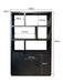 Vitrinekast Jaxx Mangohout Zwart 120x45x200 cm-Vitrinekasten-Livingfurn
