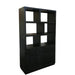 Vitrinekast Jaxx Mangohout Zwart 120x45x200 cm-Vitrinekasten-Livingfurn