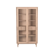Vitrinekast Jule Naturel Eiken - 100x49x180 cm-Vitrinekasten-LABEL51