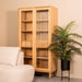 Vitrinekast Jule Naturel Eiken - 100x49x180 cm-Vitrinekasten-LABEL51