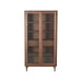 Vitrinekast Jule Walnoot Eiken - 100x49x180 cm-Vitrinekasten-LABEL51