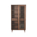 Vitrinekast Jule Walnoot Eiken - 100x49x180 cm-Vitrinekasten-LABEL51