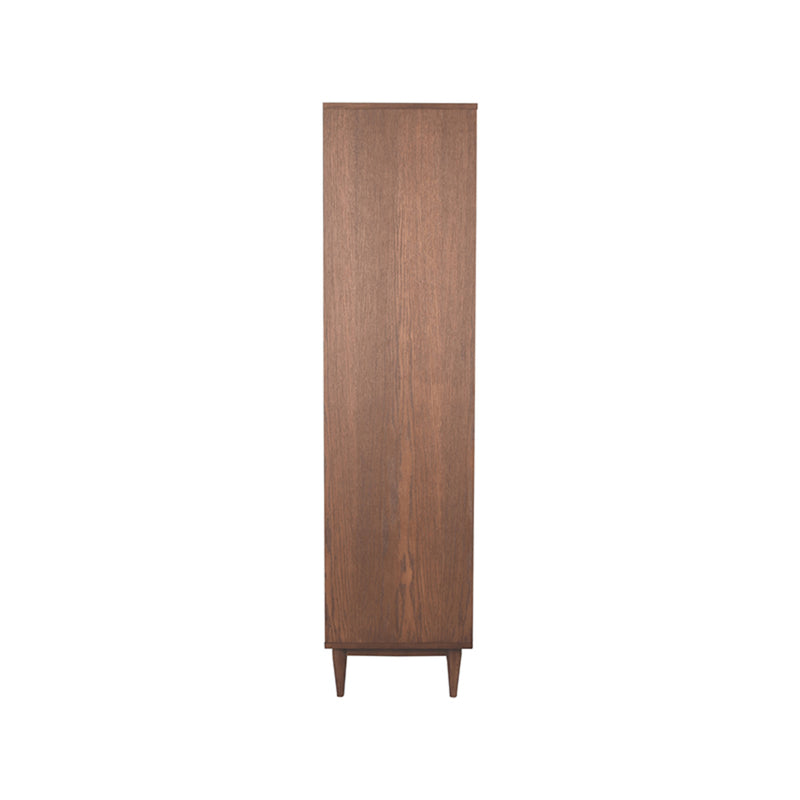 Vitrinekast Jule Walnoot Eiken - 100x49x180 cm-Vitrinekasten-LABEL51